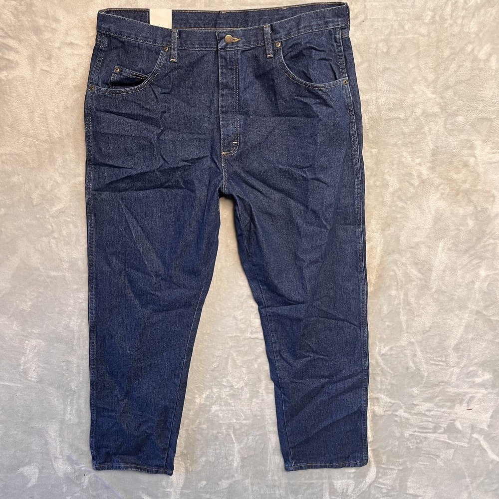 Wrangler Blue Ridge Jeans Men 40x32 Blue NEW Dark Wash Straight Leg 35BRCAI